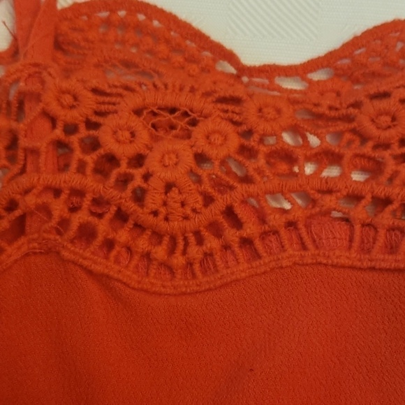 FLYING Tomato Off Shoulder Romper Orange Sm. GUC - Picture 7 of 8
